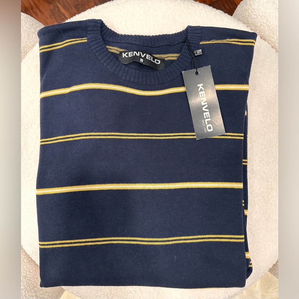 NWT Kenvelo Navy Men Sweater